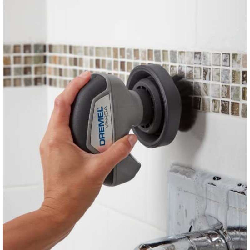 Dremel Versa 청소 도구 - 그라우트 브러시 - 욕실 샤워 스크럽 - 주방 및 욕조 클리너 - 타일, 팬, 스토브, 욕조, 싱크대, 자동차 및 그릴용 전동 스크러버 - PC10-02