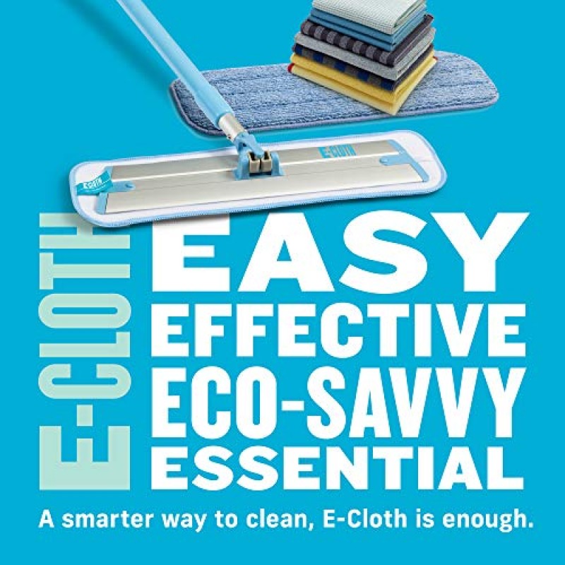 E-Cloth 10개 홈 청소 콤보 세트, 극세사 청소 용품 바닥 청소용 재사용 가능한 극세사 청소용 천 및 대걸레 포함, 세탁 및 재사용 가능, 100세탁 약속