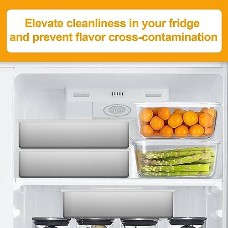 SIUDANGKA 냉장고용 2팩 베이컨 용기, 냉장고용 스테인레스 스틸 밀폐 델리 고기 용기