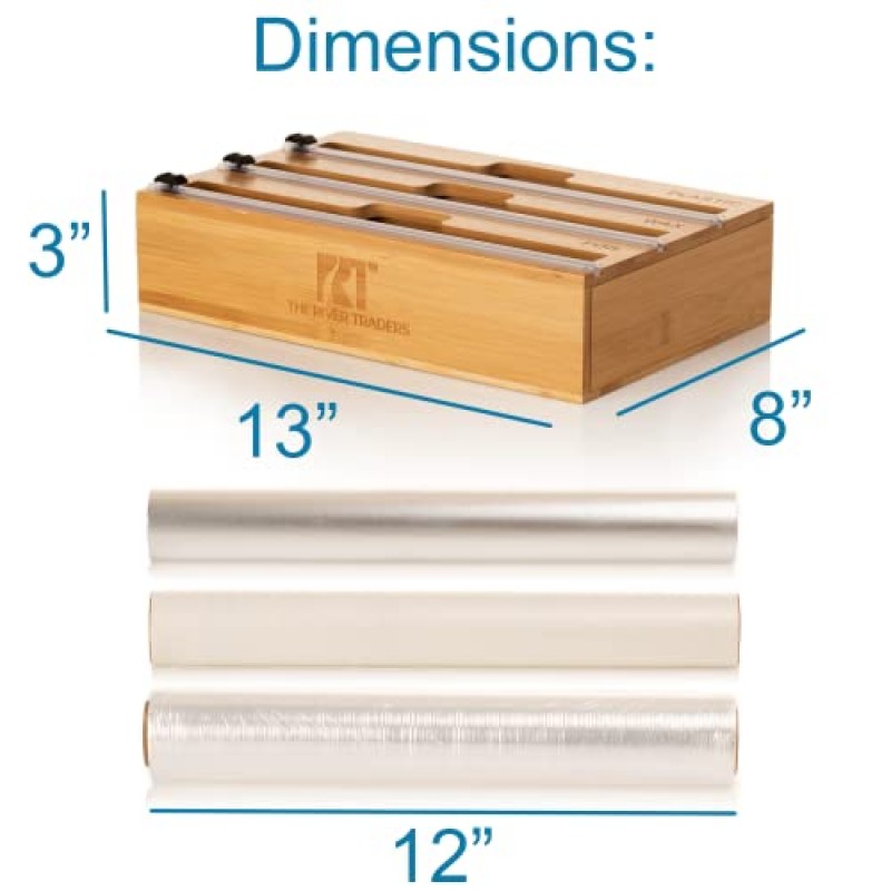 호일 및 플라스틱 랩 정리기 주방 정리기 커터가 있는 플라스틱 랩 디스펜서 알루미늄 호일 정리 및 보관용 호일 디스펜서