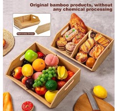 BYOA 공식 2PCS 양파 보관함, 쌓을 수 있는 식품 저장실 정리함 및 보관함, 빵 바구니, 감자 및 양파 보관함, 주방 정리함 및 보관함, 감자 보관함, 대나무 정리함