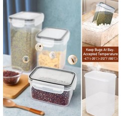 68 PCS 뚜껑이 있는 밀폐 식품 저장 용기 BPA 없음, 주방 식료품 저장실 조직 및 보관을 위한 시리얼 용기 보관, 식기 세척기 안전, 라벨 마커 스푼 세트, 시리얼, 밀가루 설탕 포함