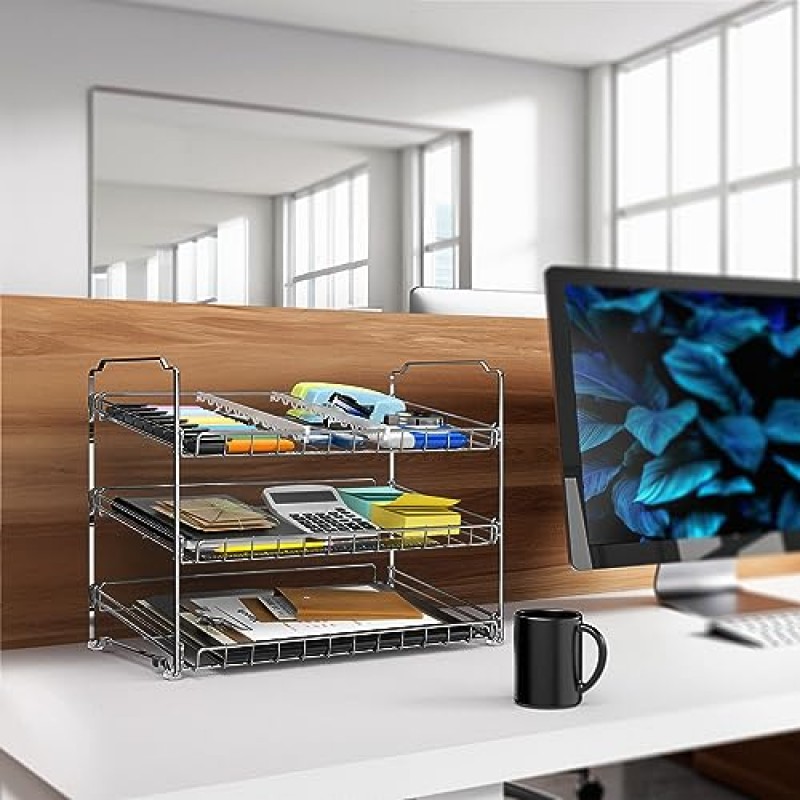 SimpleHouseware Stackable Can Rack Organizer, 크롬