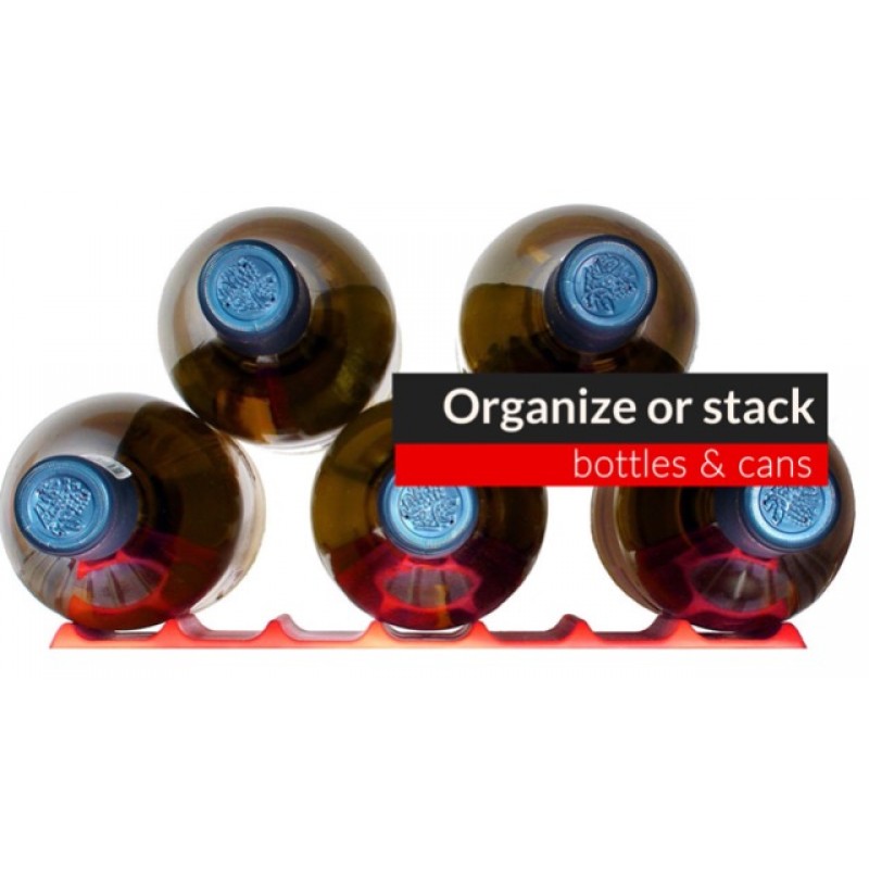 냉장고 원숭이 매트 - 냉장고용 와인 및 소다 캔 정리함 - 음료 정리함 홀더로 쉽게 보관할 수 있도록 캔과 병을 쌓을 수 있음 - 냉장고 정리를 위한 공간 절약 - 크림(1팩)