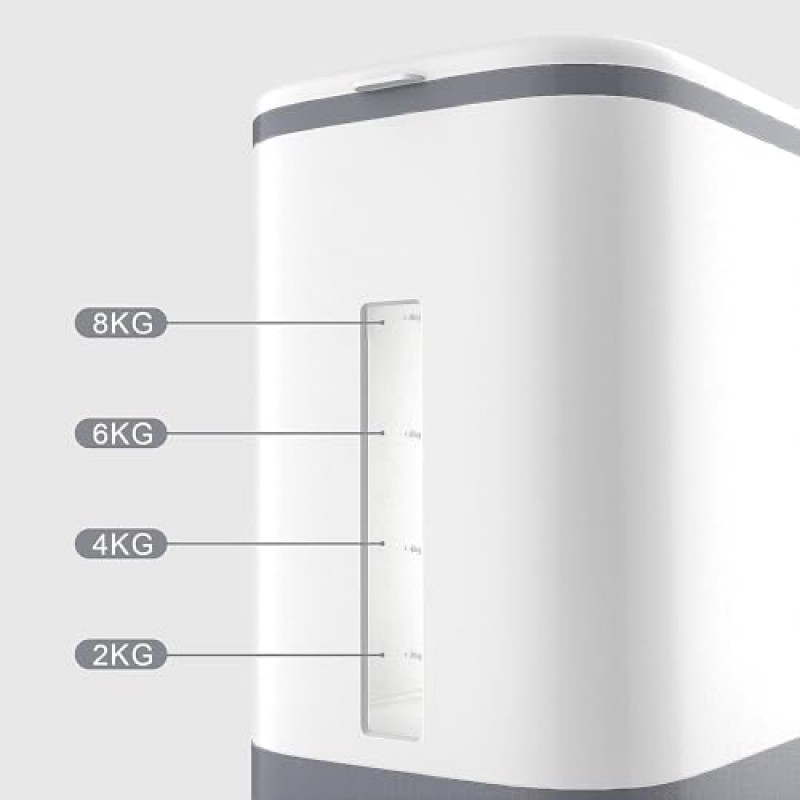 Sonous 25lbs 쌀 디스펜서, 쌀 세탁기 측정 컵이 있는 대형 곡물 저장 용기, 뚜껑 측정 실린더, BPA 프리 디자인의 쌀 용기, 곡물, 밀가루, 대두, 저장실 정리용 쌀 상자.