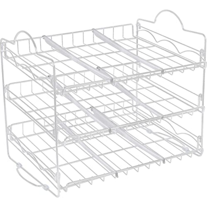 Utopia 주방 수납 캔 정리함 16.5 x 12.5 x 13.5인치, 쌓을 수 있는 캔 정리함은 주방 캐비닛 또는 식료품 저장실용 최대 36개 캔을 보관할 수 있습니다(흰색)