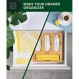 ROYAL CRAFT WOOD 대나무 지 플락 가방 보관 정리함 - 식품 보관 가방 슬라이더가있는 컨테이너 - 샌드위치 및 스낵 백과 호환되는 주방 비닐 봉투 보관 조직