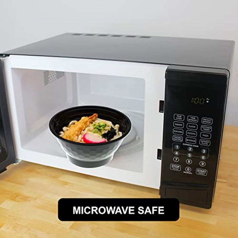 뚜껑이 있는 신선식품 식사 준비 용기 [40팩] 식품 보관 용기, 샐러드, 밥, 수프용 그릇, 도시락 상자, BPA 없음, 쌓을 수 있음, 전자레인지/식기세척기/냉동고 안전(24온스)