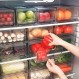 YekouMax 식료품 저장실 정리 및 보관함, 냉장고 정리함, 서랍이 있는 플라스틱 쌓기, 냉장고 주방 사무실용 인출식 캐비닛 컨테이너(2팩, 특대형 및 중형)