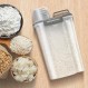 TBMax 주방 보관 용기 3-5 Lbs 소형 쌀 시리얼 디스펜서, 측정 컵 + 브러시, 식품 저장실 보관 조직용 밀폐 건조 식품 용기 용기