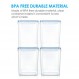 Vtopmart 대형 식품 저장 용기 5.2L / 176oz, 4개 밀가루, 설탕, 베이킹 용품용 BPA 무함유 플라스틱 밀폐 식품 저장 용기, 측정 컵 4개 및 라벨 24개 포함, 파란색