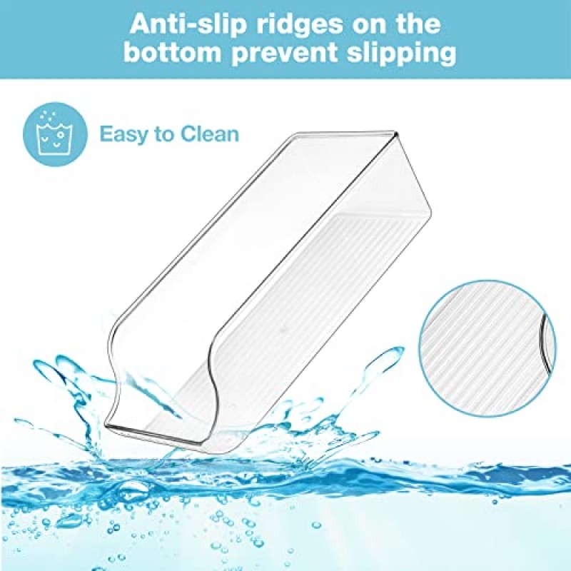 Puricon 2 팩은 냉장고 용 디스펜서 주최자, 투명 플라스틱 소다 팝 캔 홀더 냉장고 용 컨테이너 보관함 냉동고 식품 저장실 캐비닛 주방용 - 표준 캔용