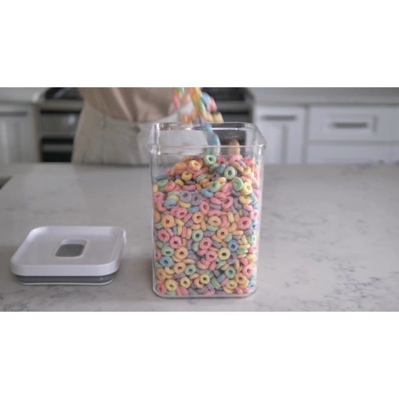 밀폐 뚜껑이 있는 Copco 식품 및 정리용 보관 용기, 1.8쿼트, 투명