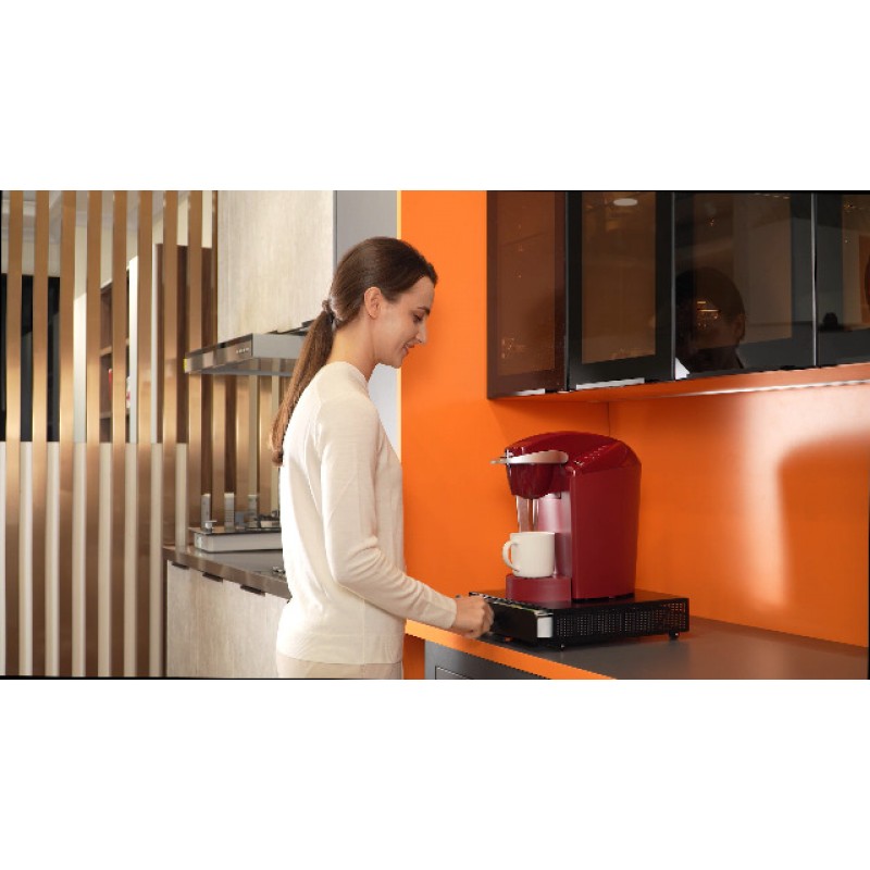 SICHEER K 컵 정리 보관 서랍 제조기 K 컵 홀더 슬라이딩 트레이 풀아웃 커피 포드 정리 롤링 스탠드 수조 랙 Dolce Gusto 캡슐 Keurig 액세서리와 호환 가능