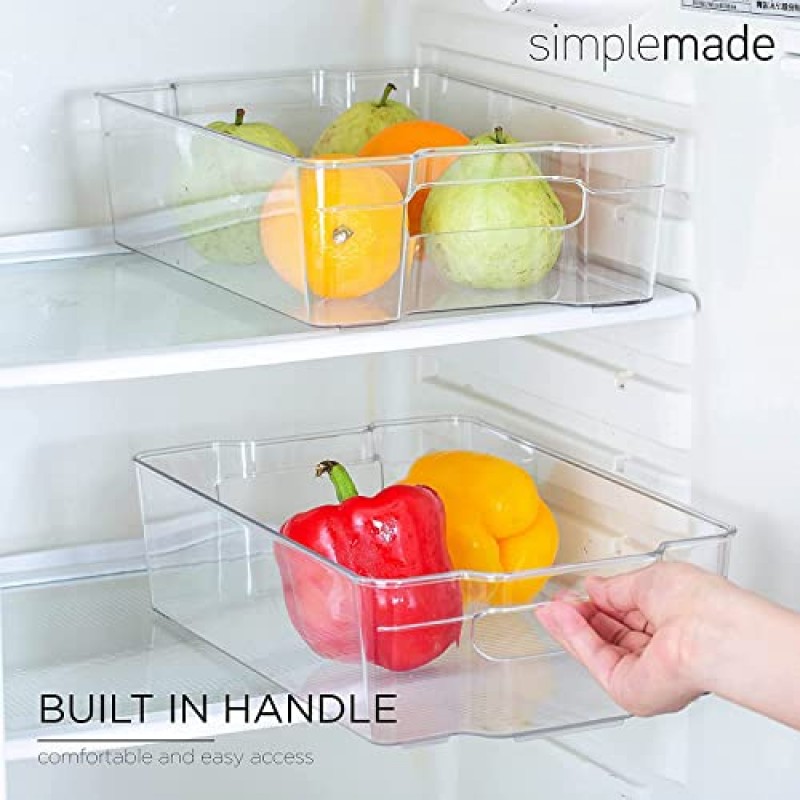 SIMPLEMADE 투명 냉장고 정리함, 대형 8