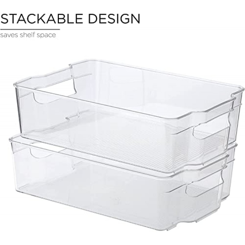 SIMPLEMADE 투명 냉장고 정리함, 대형 8