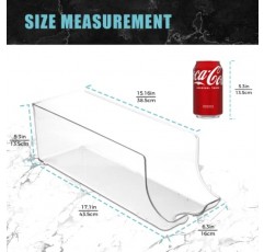 SCAVATA 2팩 냉장고용 소다 캔 주최자, 12캔 냉장고 주최자 통조림 식품 팝 캔 컨테이너 캔 홀더 디스펜서 냉장고 식료품 저장실 랙 냉동고, 투명 플라스틱 보관함