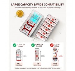 Zyerch 2팩 롤링 소다 캔 디스펜서, 1팩 아이스 볼 제조기, 식품 저장실 정리 및 보관용 냉장고용 2겹 음료 홀더, 투명