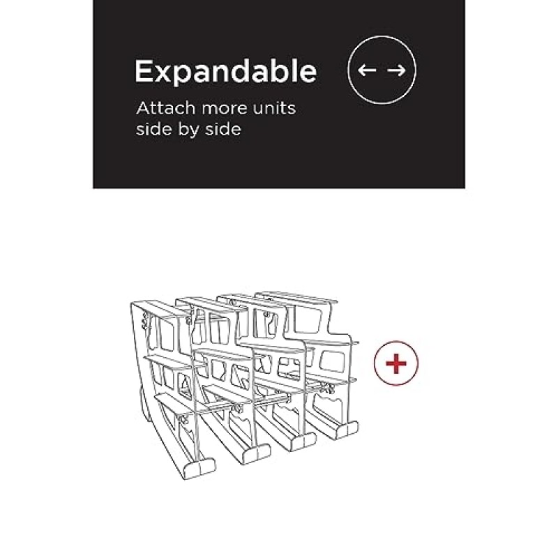 FIFO 캔 추적기 상점 54개 캔 | 선입선출 회전 | 찬장, 식료품 저장실 및 캐비닛용 통조림 정리함 | 식품 저장 | 주방 정리 | 미국산