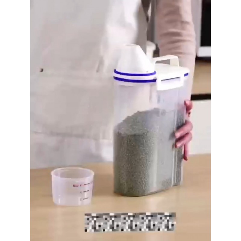 밀폐형 건조 식품 보관 용기, 2.5 ~ 5Lbs 시리얼 건조 식품 밀가루 통, 밀가루, 설탕, 곡물, 쌀 및 베이킹 공급 식료품 저장실 식품 저장용 BPA 프리 플라스틱(녹색)