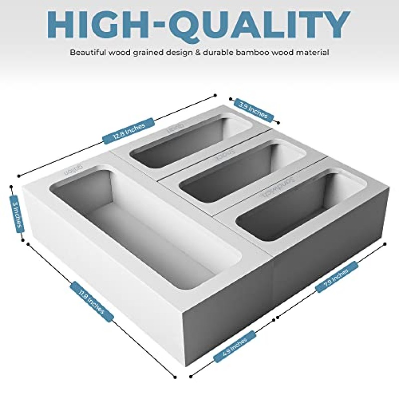 서랍용 복숭아색 & 깔끔한 프리미엄 대나무 지플락 가방 정리함, 식품 보관 가방 정리함, 주방용 샌드위치 식품 보관 가방 정리함. 주방 정리에 딱 맞습니다.