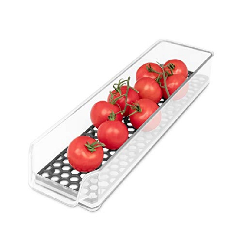 과일 채소 등의 보관 및 구성을 위한 Spectrum Diversified Hexa in-Fridge 소형 냉장고 통, 15 x 4 x 2.25, Clear Frost