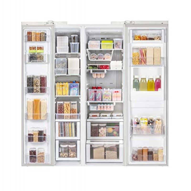 Silicook 투명 플라스틱 용기, 3-40온스 세트, 둥근 모양, 투명, 식품 저장 용기, 건조 식품, 국수, 향신료 등을 위한 주방 및 가정 용품