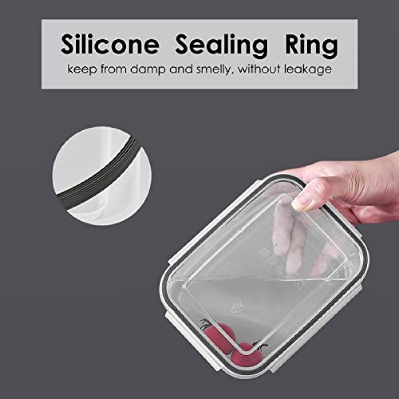 냉장고용 Kqiang 과일 보관 용기 필터링 가능한 바구니 및 밀폐 뚜껑이 있는 신선한 용기 야채 및 과일 보관 용기 과일 샐러드용 냉장고 정리함 양상추 베리 고기 보관인