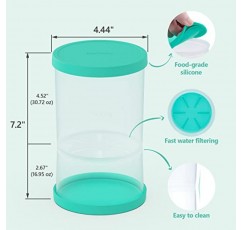 FORTIDY 피클 병/여과기 뒤집기 및 라벨이 있는 용기 – 47온스 대형 밀폐 보관, 넓은 입구, BPA 없음, 식기세척기 사용 가능, 안녕 주스 핑거, 주방 정리 필수품 다용도 식품 보호기