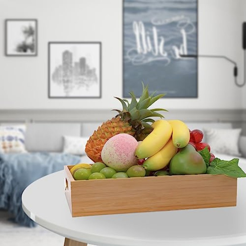 XiaoyuziTF 2 팩 대나무 뚜껑 홀더 식품 용기, 5개의 조정 가능한 분배기가 있는 주방 주최자, 식품용 캐비닛 주최자, 주방 가제트, 용기 뚜껑