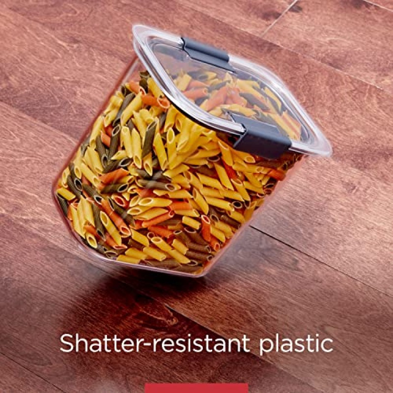 Rubbermaid Brilliance BPA 무함유 식품 저장 용기 뚜껑 포함, 밀폐형, 주방 및 식품 저장실 정리용, 새로운 10개 세트(스쿠프 포함)