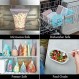 지퍼 탑 재사용 가능한 식품 보관 가방 | 8종 풀세트 [프로스트] | 실리콘 식사 준비 용기 | 전자레인지, 식기세척기, 냉동고 안전 | 미국에서 제작됨
