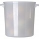 Carlisle FoodService Products Bain Marie 플라스틱 원형 용기, 보관용 보관 용기, 6쿼트, 흰색, (12개 팩)