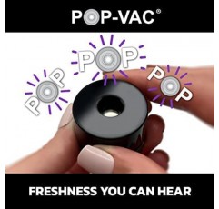 POP-VAC (허브 꽃 가루 향신료 농축물용 리필형 보관 진공 밀봉 용기 용기 50팩 - 4ml 흰색 광택