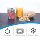EDI [32 OZ, 100 세트] 밀폐 뚜껑이 있는 플라스틱 델리 식품 보관 용기 | 전자레인지, 냉동고, 식기세척기 사용 가능 | BPA 무료 | 헤비듀티 | 식사 준비 | 누출 방지 | 재활용 가능