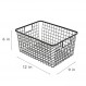 손잡이가 있는 스마트 디자인 네스터블 바구니 정리함 - 주방, 식료품 저장실, 세탁실, 욕실 및 차고용 보관함 - 강철 - 9 x 12 x 6 - 검정색 - 4개 세트
