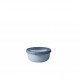 Mepal Cirqula 멀티 식품 보관 및 뚜껑이 있는 서빙 그릇 4개 세트, 음식 준비 용기, 얕은, 노르딕 블루, 각 1개 (350ml|12oz), (750ml|25oz), (1250ml|42oz), (2250ml|76oz), 1 세트