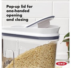 OXO Good Grips 3피스 POP 시리얼 디스펜서 세트 및 Good Grips POP 용기 - 밀폐 식품 보관 - 대량 식품 등을 위한 6.0 Qt,투명,6.0 Qt - 정사각형 - 대량 식품