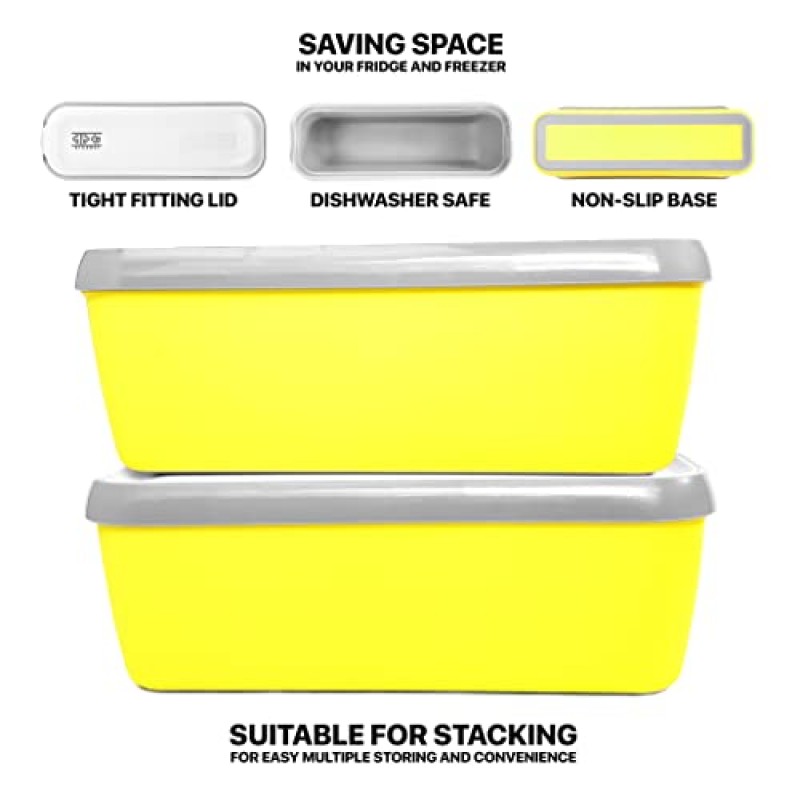 뚜껑이 있는 Gigco21 아이스크림 용기 - 홈메이드 젤라토, 셔벗, 냉동 요구르트, 식품 및 기타 품목을 위한 미끄럼 방지 실리콘 베이스가 있는 1.5쿼트 절연 보관함(용기 2개 및 국자 1개)