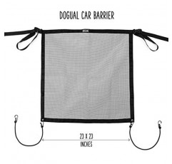DOGUAL Dog Car Net Barrier - 범용 맞춤 견고한 메쉬, 설치가 쉽고 에어컨에 편리하며 청소가 쉽고 좌석 이동을 위한 유연한 번지 코드가 있음