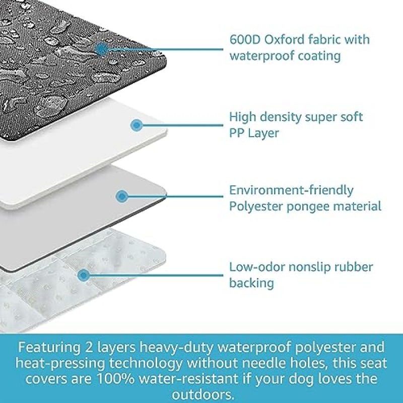 자동차 뒷좌석용 Lassie 개 시트 커버, 개용 방수 벤치 시트 커버, 어린이용 차량 시트 보호대, 자동차, 트럭 및 SUV용 뒷좌석 개 커버