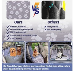 뒷좌석용 VanGeeStar 개 카시트 커버 - 개용 방수 카시트 커버 - 애완동물 여행용 뒷좌석 보호대 해먹 적합 자동차/SUV/트럭(58 * 53인치)…
