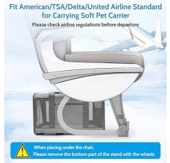 고양이 캐리어, 개 캐리어 항공사 승인【Fit American/TSA/Delta/United Airlines】소형견 또는 대형 고양이용, 바퀴가 있는 고양이 가방 캐리어, 도보 여행 수의사 방문을 위한 좌석 아래 접이식 애완동물 캐리어