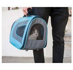 PET MAGASIN 소프트 양면 애완동물 여행 캐리어(항공사 승인) 고양이, 소형견, 강아지 및 기타 애완동물용(대형, 파란색)