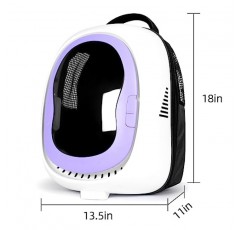 여행용 DROFELY 고양이 배낭 캐리어 대형 캐리어 가방 보라색, 야외 하이킹, 걷기, 가볍고 & 넓은, 강아지 및 토끼를 위한 단단한 껍질 애완 동물 캐리어 배낭을 위한 고양이 개 배낭