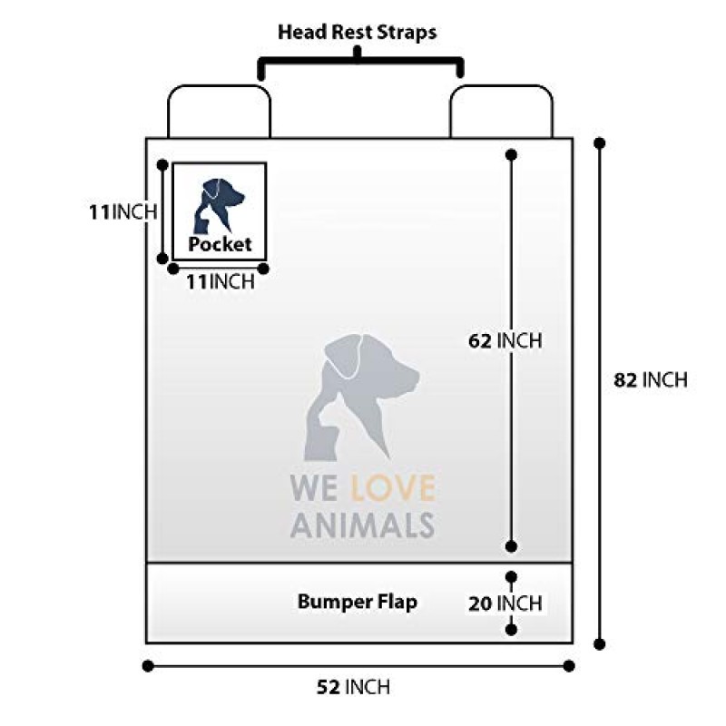 개용 SUV 카고 라이너, 방수 매트, 기계 세척 가능, 범퍼 플랩 보호 장치가 포함된 미끄럼 방지 애완동물 카시트 커버는 차량, 밴, 트럭 또는 지프를 이전처럼 깨끗하게 유지합니다 - XL, 유니버설 핏