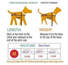 고양이, 소형견용 ROSEBB 애완동물 캐리어, 항공사 승인 개 캐리어, TSA 승인 여행용 소프트 고양이 캐리어, 15파운드 미만 애완동물용 소형 동물 캐리어(중형, 회색)