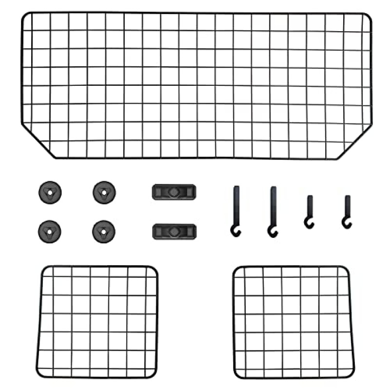 SUV, 차량, 자동차용 CASIMR 개 자동차 배리어, 화물 구역용 조정 가능한 대형 애완 동물 게이트, 헤비 듀티 와이어 메쉬 애완 동물 배리어, 개용 범용 맞춤 네트 자동차 분배기, 안전견 자동차 여행 액세서리