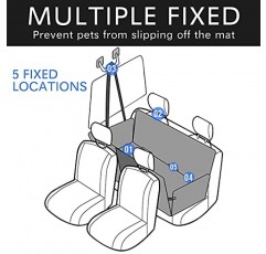 뒷좌석 용 개 자동차 시트 커버, 메쉬 창이있는 자동차 용 방수 논슬립 개 시트 커버, 긁힘 방지 애완 동물 자동차 시트 보호대, 자동차, 트럭 및 SUV 용 내구성 개 자동차 해먹 (검은색)