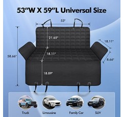 Hopidogie 개 자동차 시트 커버 4-in-1, 100% 방수 개 자동차 해먹, 내구성 긁힘 방지 미끄럼 방지 뒷좌석 개 커버 자동차 트럭 SUV